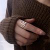 S925 Silver LOVE Letter Women's Creative Open Ring - Versatile Niche Design
