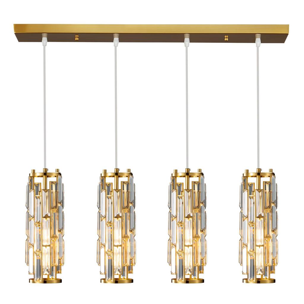 Modern Crystal Pendant Light Home Appliance Crystal Hanging Lamp for Dining Table Bar Bedside Crystal Suspension Fixture 220v