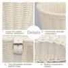 Colorful Woven Rattan Bike Basket for Children's Bicycle - Washable Frame Accessory