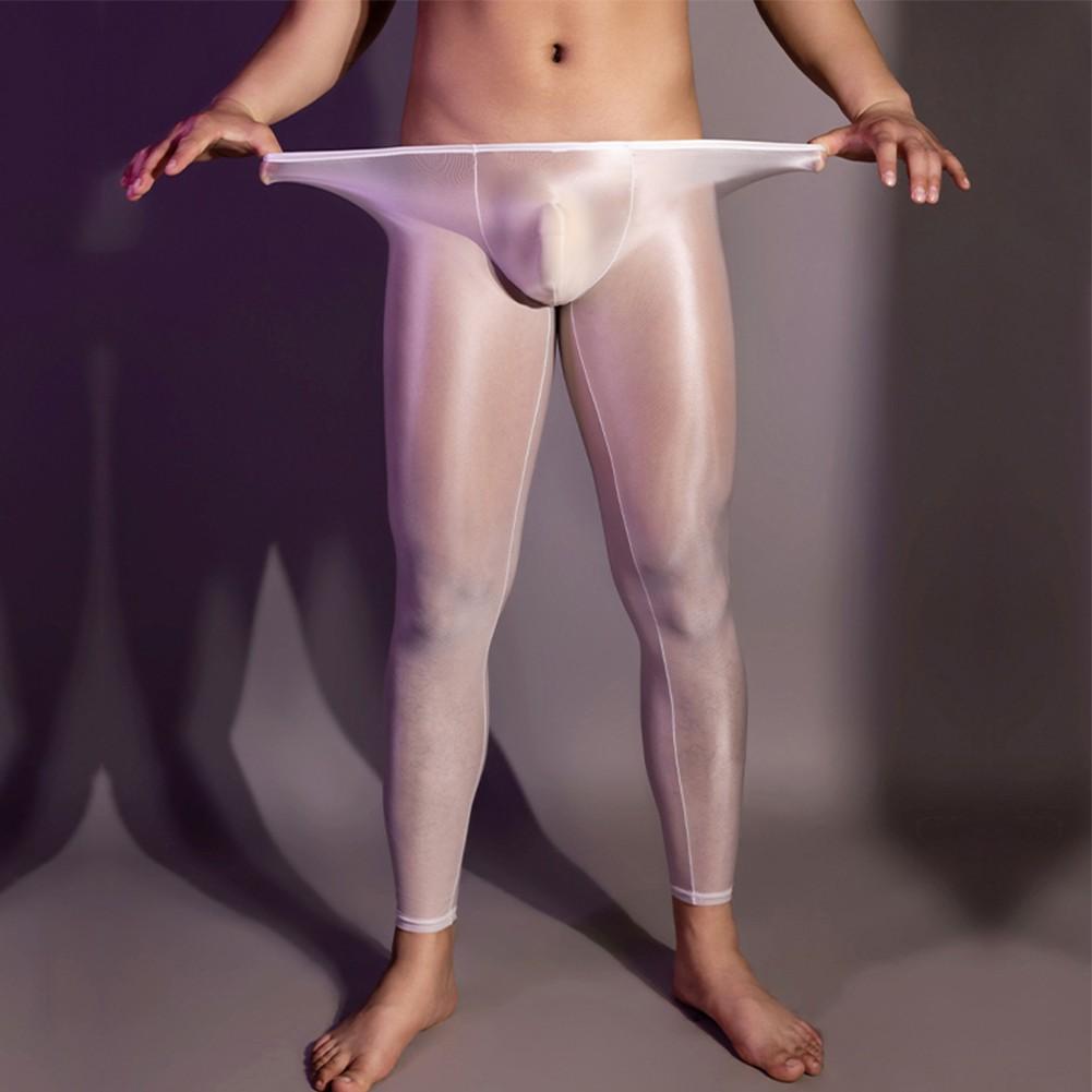 Leggings Shiny Leggings Mens Underwear See Through Sexy