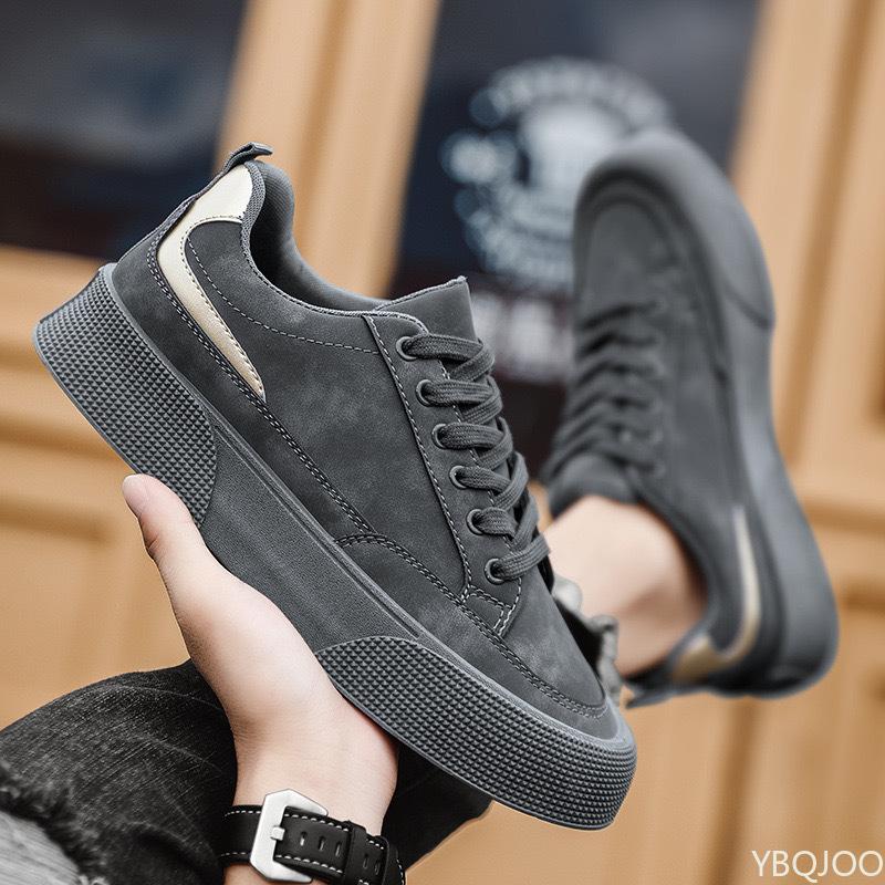 Spring New Trendy Soft Bottom Versatile Casual Board Shoes for Men Thick Bottom Anti Slip Simple Durable Trendy Shoes