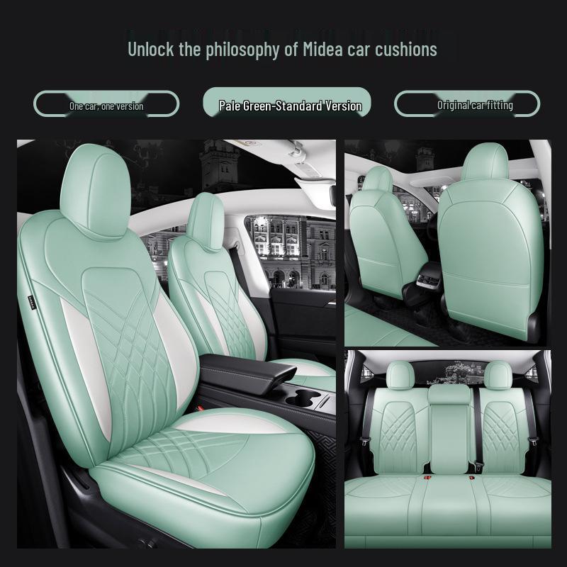 Universal Leather Seat Cushion for Tesla Model Y - All-Season, 5-Seater Fit
