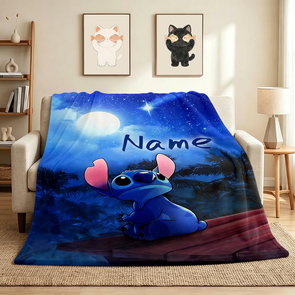 Custom Name Island Adventure Flannel Blanket Throw Blanket Soft Warm Sofa Bed Decor Unique Gift