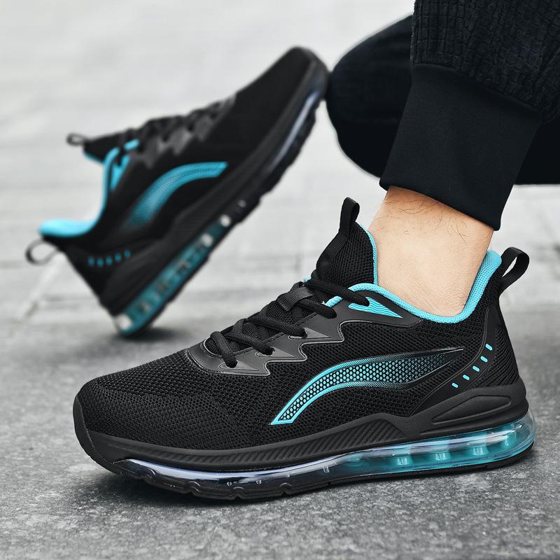 Large Size Full Palm Air Cushion Four Seasons Fly-woven Breathable Wear-resistant Non-slip Sports Running Shoes Casual Trendy Shoes