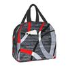 Pink Grey Gold Geometric Abstract Pattern Insulated Lunch Bag for Women Geometry Portable Thermal Cooler Food Lunch Box for Work