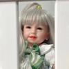 KEIUMI High Quality Reborn Baby Dolls Cloth Body Cute 55 Cm Boneca Reborn Girl with Long Hair Cosplay Smile Bebe Toy