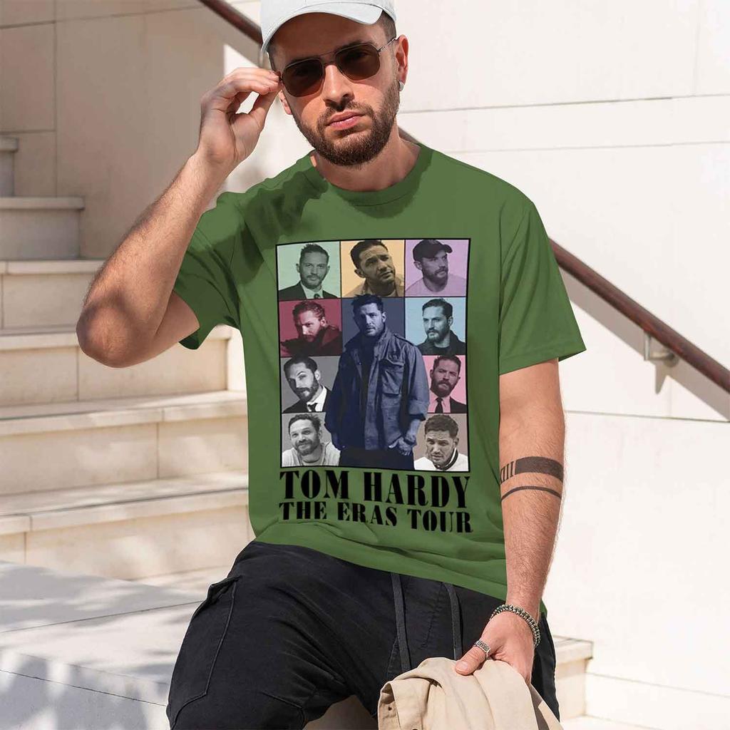 Casual Style Unisexs Tshirt Tom Hardy The Eras Tour Portrait Collage Graph Summer And Autumn Wear Gift For Movie Fans And Actors