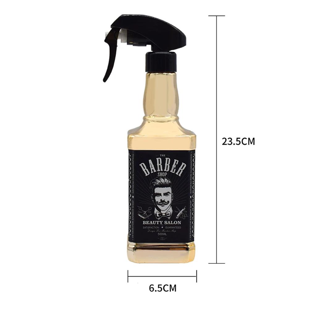 500ml Salon Atomizer Container Hairdressing Spray Bottle Retro Pattern Kettle Garden Watering Can Barber Hairstyling Tools