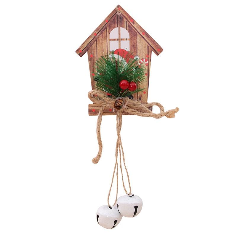 1pcs Christmas Bells Pendant Decoration New Snowflakes Pentagram Bubble Board Christmas Tree Door Pe