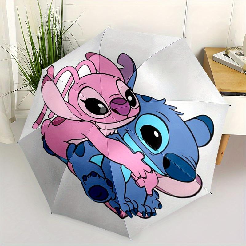 

1pc Stitch,Lilo Automatic Folding Umbrella: Compact 8-Bone Design Cartoon Outdoor Travel Companion, Business Umbrella, Christmas Valentine s