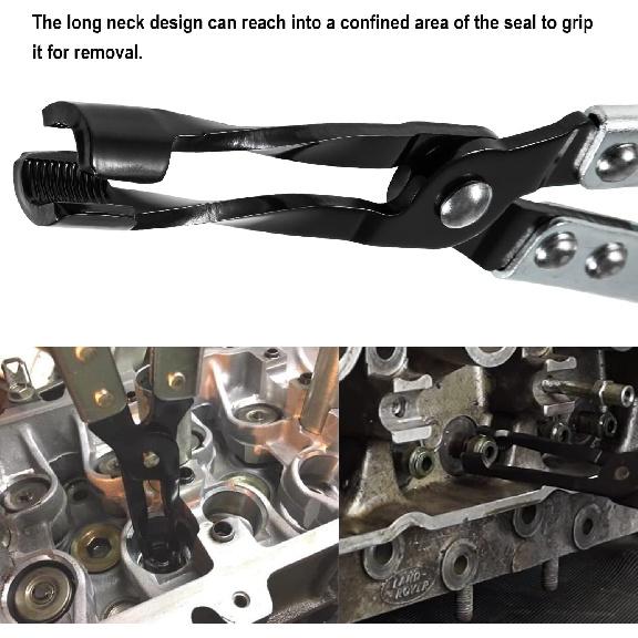 Valve Seal Removal Pliers & Valve Keeper Taller/Remover Set, Fits Valve Engines, Cars, Motorcycles, Marine (HW0107 Valve Seal Pliers)