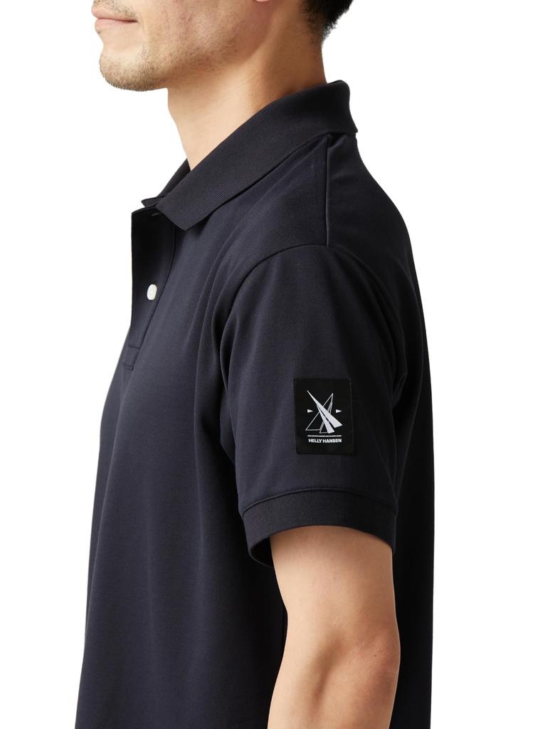 Polo Quick Odor Team Dry L [Helly Hansen] Shirt, Dry, Antibacterial, Resistant, S/S Polo, Fishing, Boating, Business, Black,