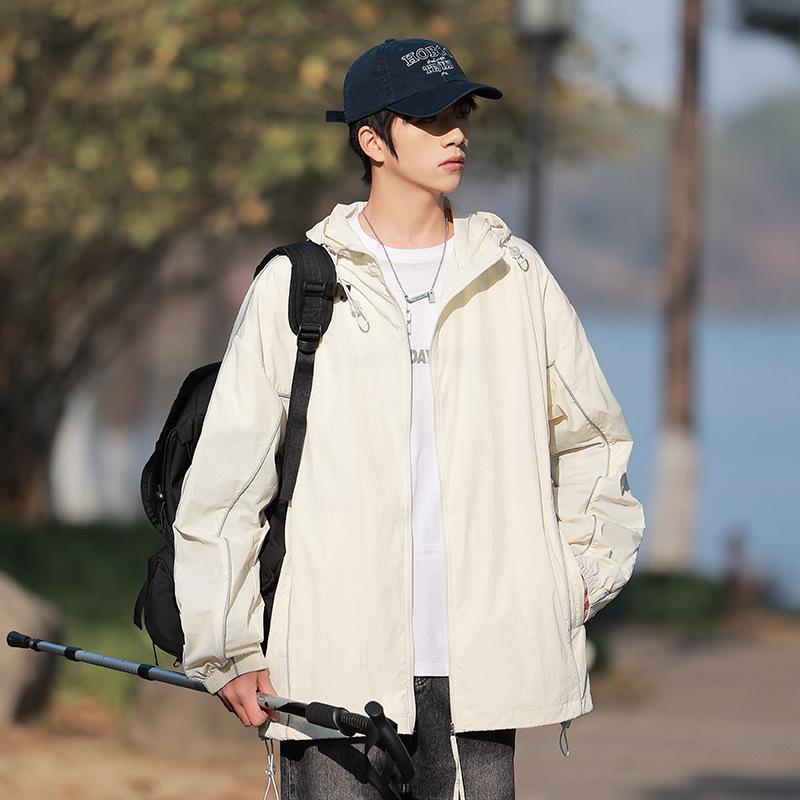 WASSUP Men's 2025 Summer Sun Protection Windbreaker - Anti-UV, Ice Silk, Quick-Dry, Lightweight