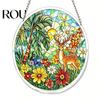 Unique Acrylic Puzzle Gift Sun Catcher with Colorful Light Projection, DIY Window Hanging Decor Stained Glass for Garden Patio Living Room, UV Printed