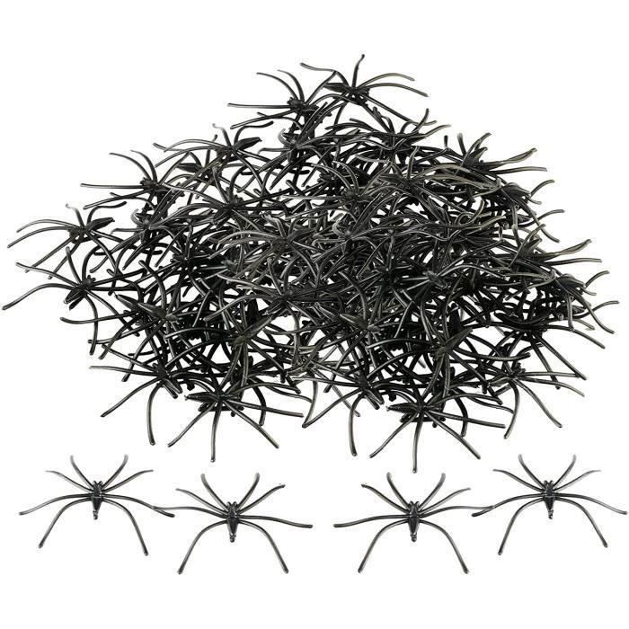 

HAOPYOU 200pcs Small Halloween Spiders Set Plastic Halloween Spiders Black Plastic Spiders Black Noi DECORATIVE ITEM