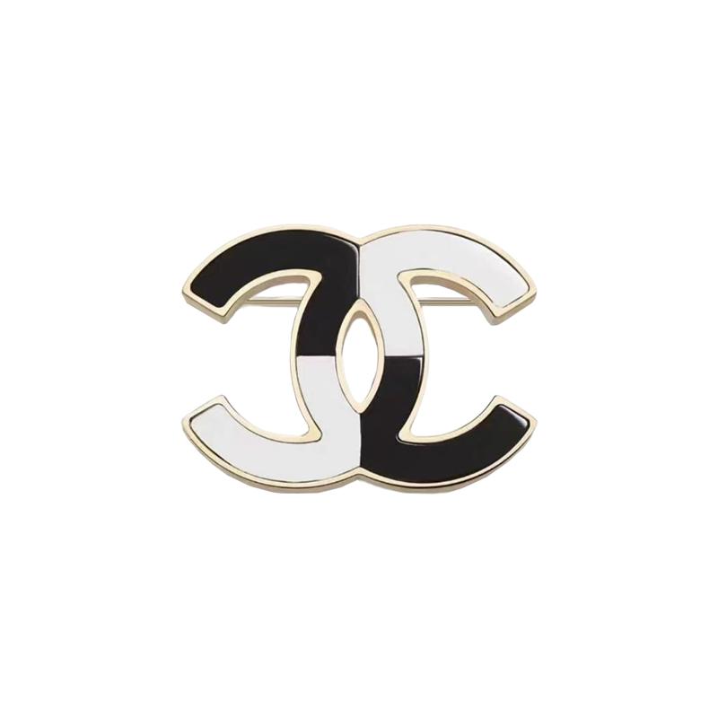 

CHANEL [23 Early Spring New Products] Fashion Trend Brooch Women s Black/White чорний