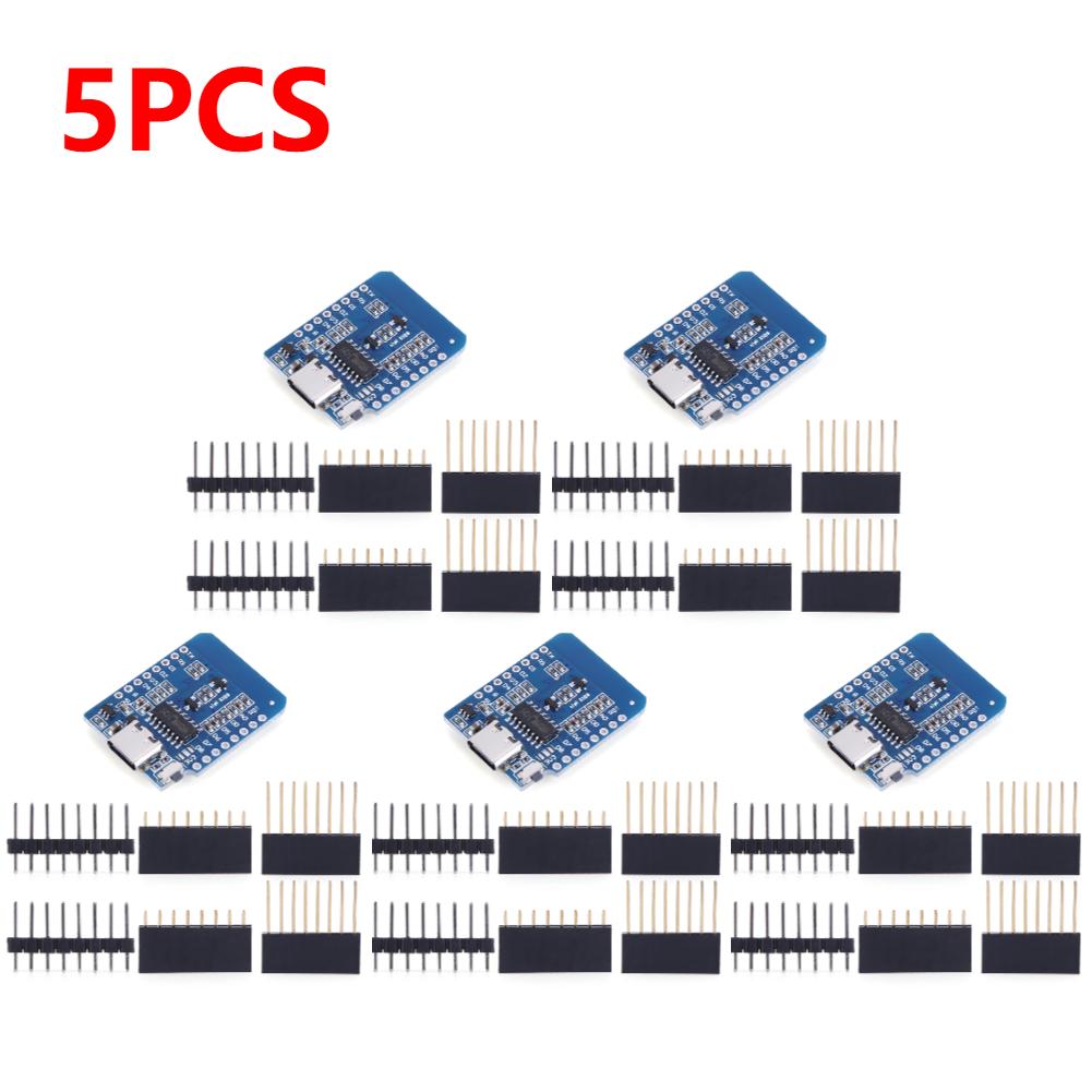 10-1PC D1 Mini TYPE-C/Micro USB ESP8266 ESP-12F CH340G V2 Module WiFi D1 Mini Development Board 3.3V With Pin For Arduino