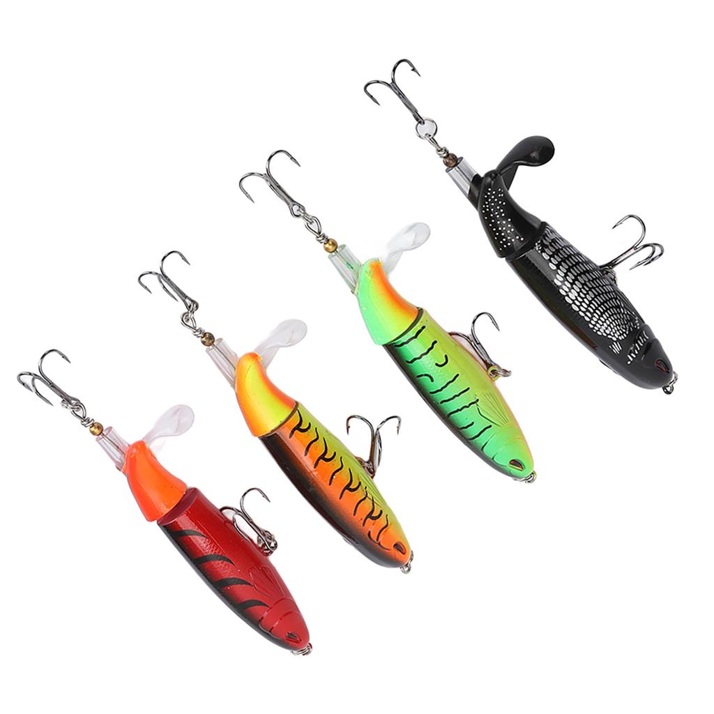 4 STÜCKE 13g Bleistift Schwimmender Köder Propellerstruktur Realistischer Köder Propeller Wasseroberflächen Traktor zum Angeln