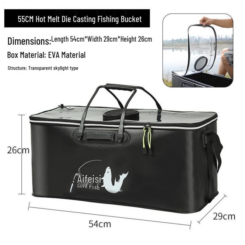 Găleată Pliabilă Multifuncțională din EVA pentru Păstrarea Peștelui - Geantă Grosă pentru Pește cu Livrare Gratuită