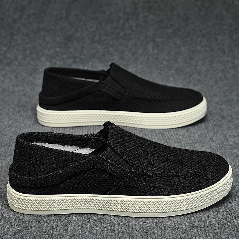 Mode Männer Espadrilles Atmungsaktive Flache Leinwand Turnschuhe Sommer Wanderschuhe Männer Casual Faulenzer Leinen Schuhe Bequem Leichte