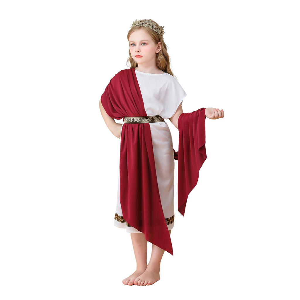 Halloween Children's Costumes Greek Mythology Boys And Girls Clothing Roman Performance Outfits Toga Robes Long Robes