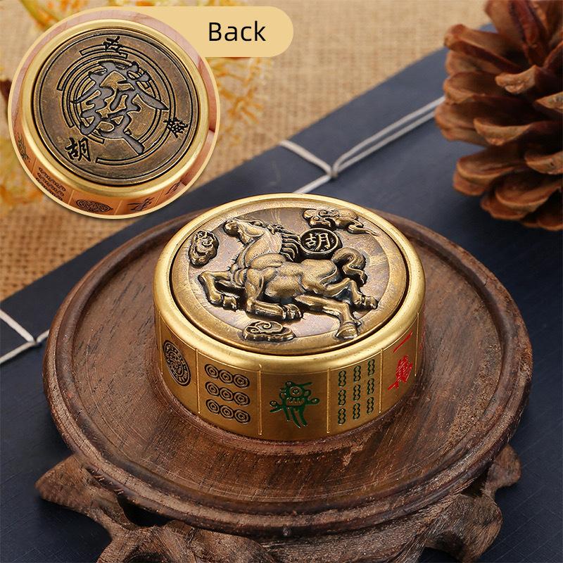 Gossip Fisch Fingerspitzenkreisel Reiner Kupfer Ffingerkreisel Rotierender Mahjong Fingerspitzenkreisel Dekompressions-Fingerspielzeug