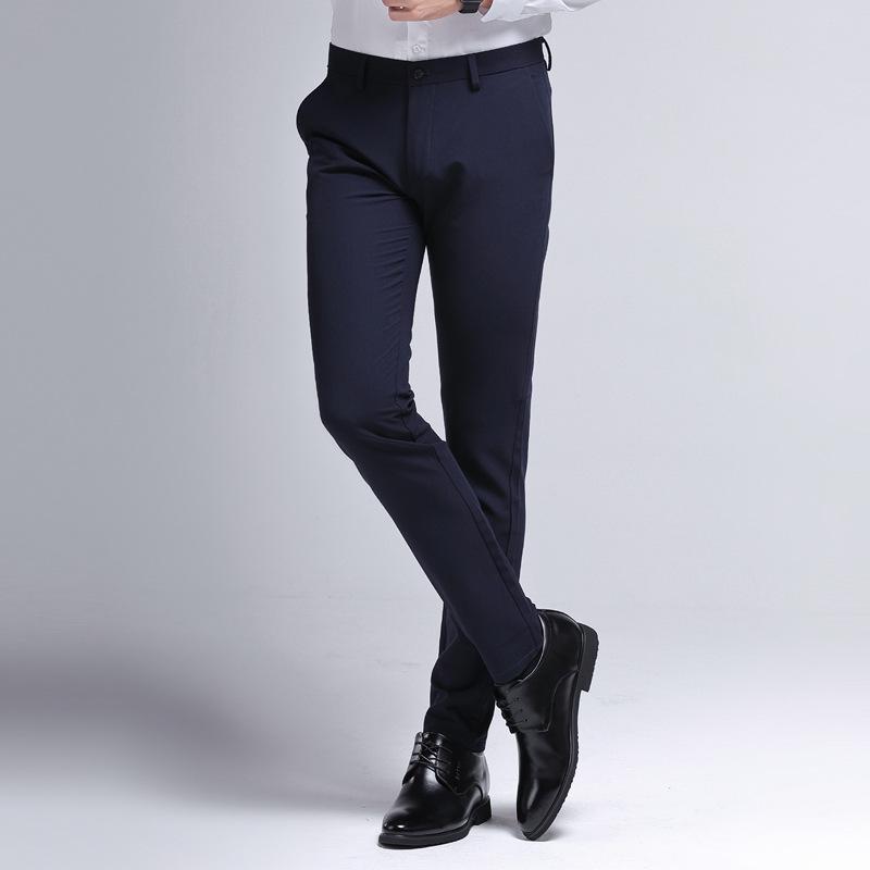 Men's Slim Fit Elastic Casual Business Trousers - Autumn Collection