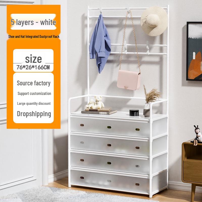 Moderner multifunktionaler Metall-Schuh- und Garderobenständer: Stand-Aufbewahrung, schlicht, minimalistisch für Schuhe und Kleidung