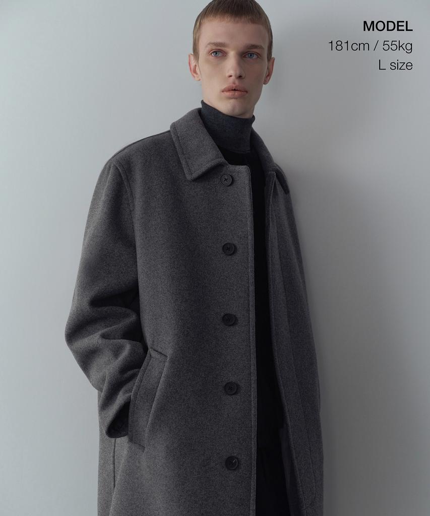 Musinsa Standard Daily Balmacaan Coat [Medium Grey]
