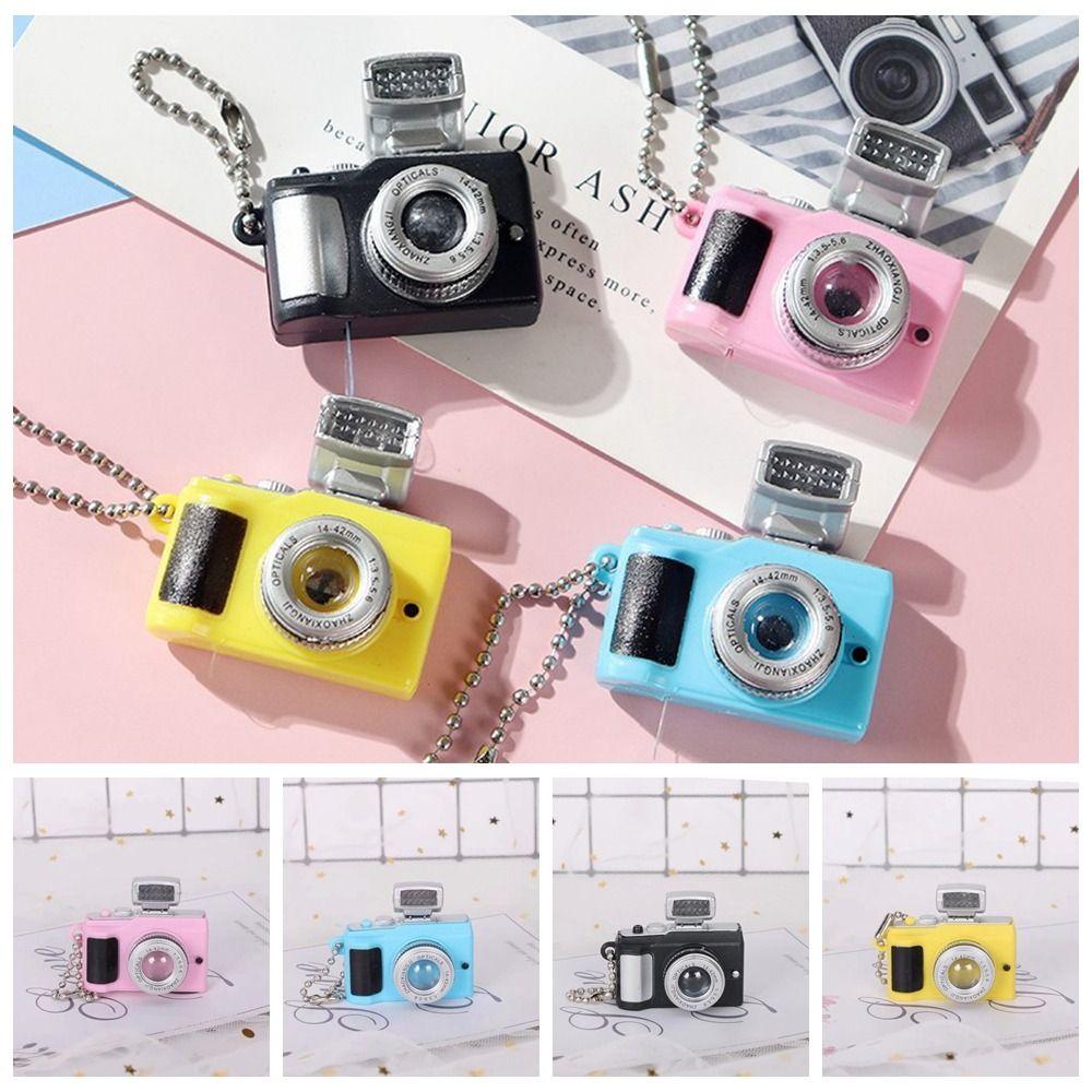 

Plastic Camera Electric Luminous Key Chain Led Mini Camera Toy Led Keychains Female Lady Girl