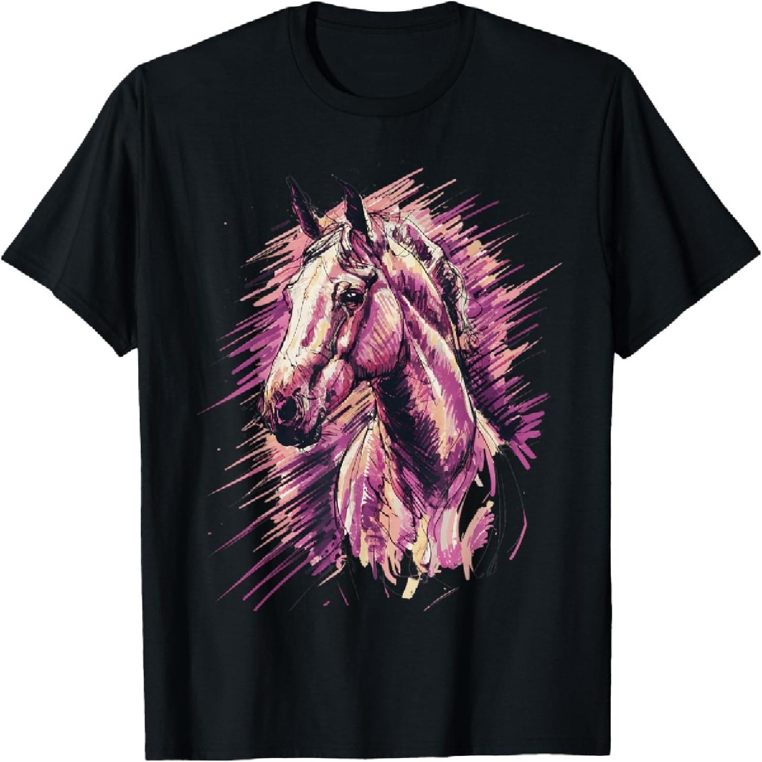 Футболка Passion Horses Abstract Painting Graffiti Rider(1) XXXXXL разноцветный