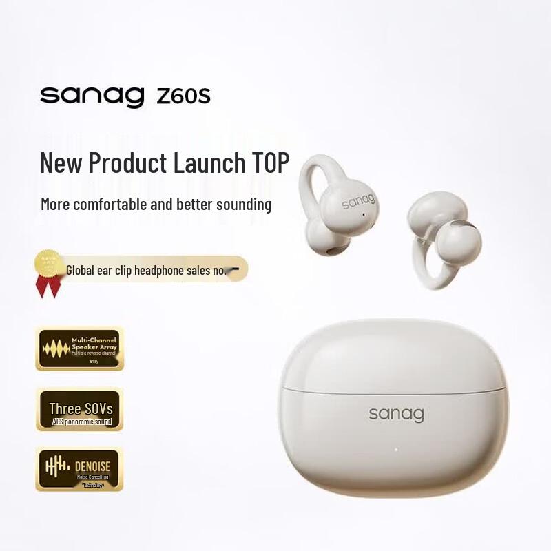 Sanag Z60 Open-Ear Clip-On TWS Earbuds