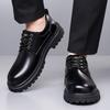 Black Retro Men's Shoes Comfortable and High-quality Style Design Fashion Party Groom's Wedding Thick Soled Casual Shoes New