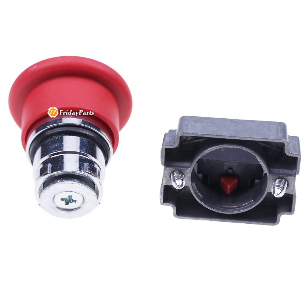 FP FRIDAYPARTS Emergency Stop Switch 3028810, Push Button, Manual, Red, Compatible for Snorkel Upper Control Box Assembly