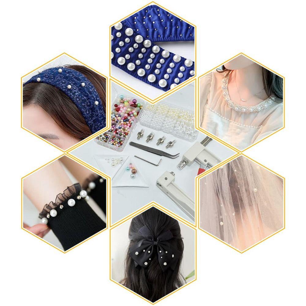 DIY Crafts Beads Rivet Fixing Machine Hand Press Pearl Setting Tools  Garment Decoration
