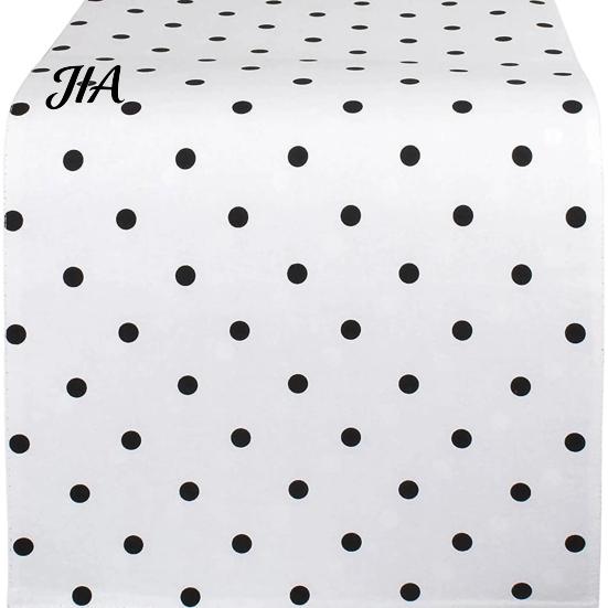Washable Rectangular Desk Runner Modern Geometric Table Runner, Black And White Checkered Stylish Pattern 72 Inch Striped for Dining Decor Easy Care