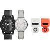ARMANI EXCHANGEAE Wrist Watch Quartz Movement Leather Strap Black Dial Unisex AX5311-AX1331