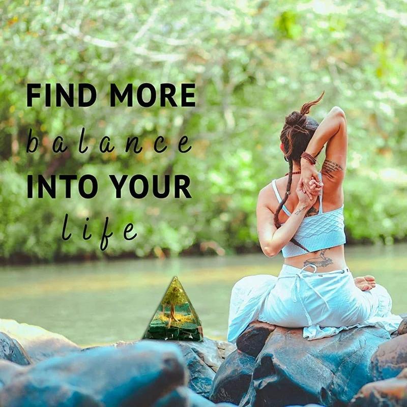 Pyramid Amethyst Peridot Meditation Tool Healing Crystal Energy Saving Quartz Home Decoration Crafts