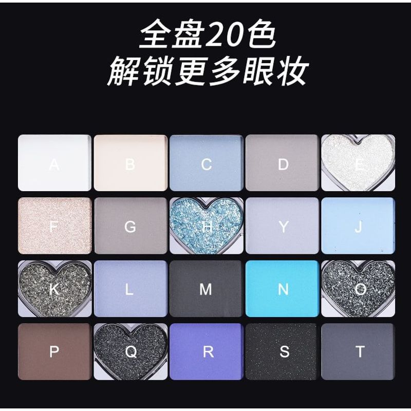 Biya - Y2K Mix and Match Lidschattenpalette mit 20 Farben - 2 Typen