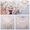 1Pc Gold White Lace Fabric Flower Lace Neckline Collar Embroidery Lace Trimming DIY Applique Sewing Lace Fabric