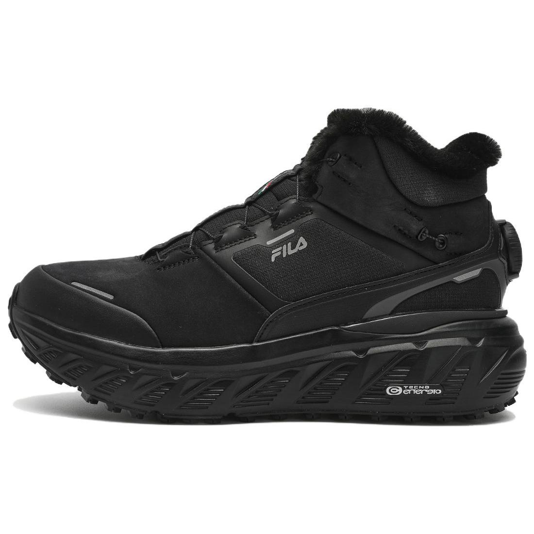 FILA BOA EXPLORER HIGH WE Fleece Cushioning, Wear Resistant Mid top Outdoor Shoes Women s Black A12W341221FBB 38