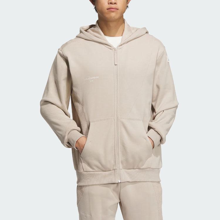 Adidas Sportswear Lounge Jacket With Logo Men Jacket Light-Brown IQ1372