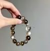 Smoky Quartz Crystal Milk Tea Bracelet - Versatile and Gentle Autumn/Winter Design