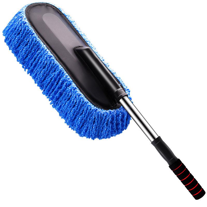 Microfiber Retractable Car Brush Wax And Duster For Cleaning And Dust Removal