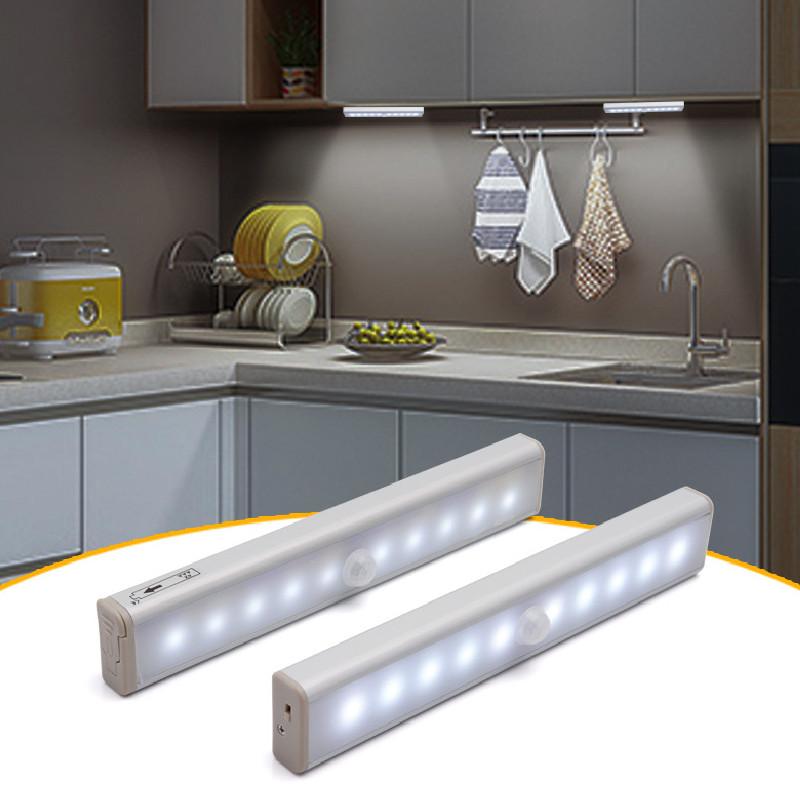 Led Motion Sensor Night Light Battery With Magnetic Strip For Corridor Bedroom