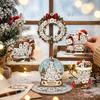 Mahjong Theme Christmas Hanging Decoration Wooden Xmas Pendant Christmas Tree Ornaments  Christmas
