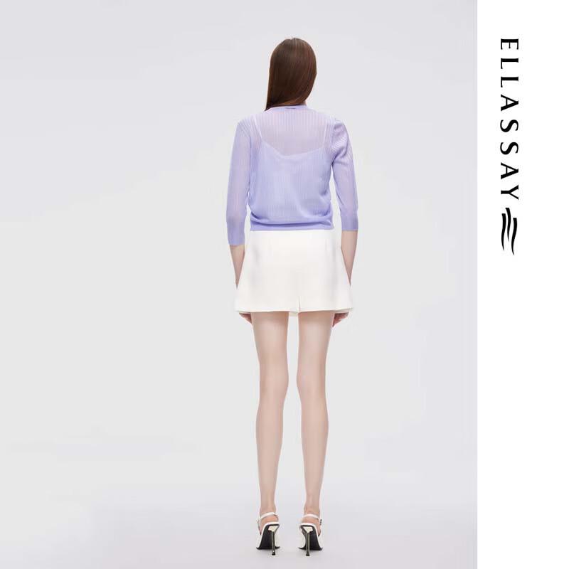 ELLASSAY Women's V-Neck Knit Cardigan