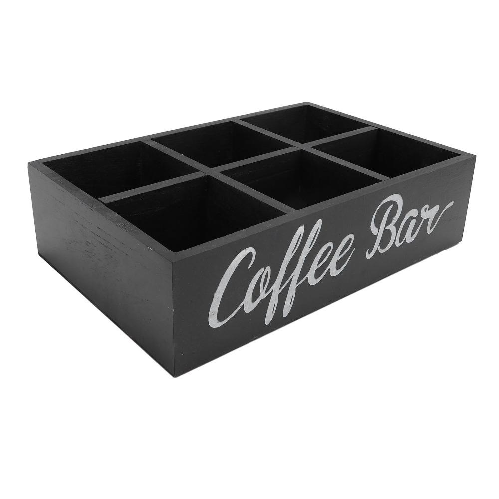 11,7x8x3,2 Zoll Größe Kaffeebar-Organizer Holzmaterial Kaffeekapselhalter Küchenaufbewahrung
