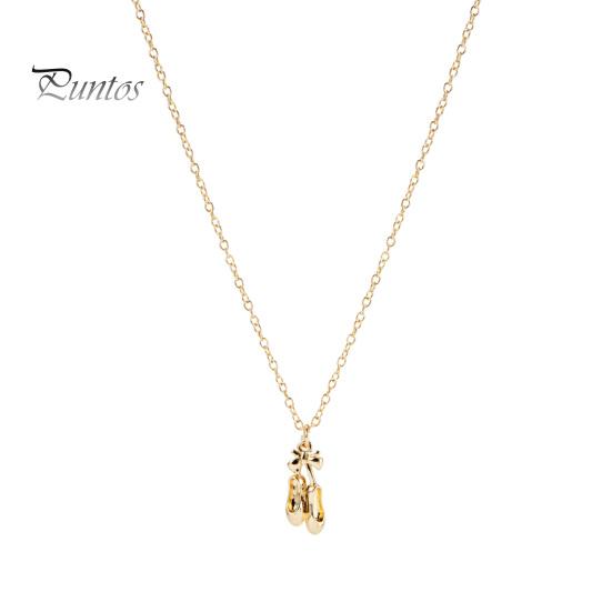 Delicate Ballet Pendant Shoes Necklace, Elegant Ballerina Dainty Lightweight Charm Necklace Dancer Stylish Jewelry for Women Girls