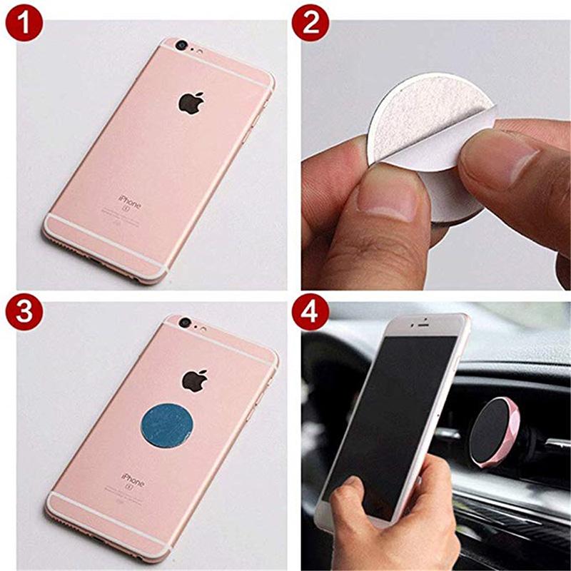 1/3/5Pcs Metal Plate Disk For Magnetic Auto Car Phone Stand Holder Universal Iron Sheet Sticker Mobile Phone Magnet Stand Mount
